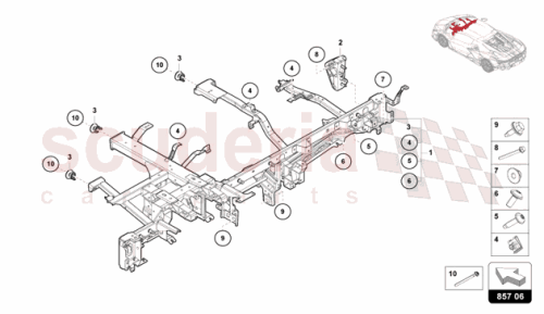 Part Diagram for Lamborghini 47C858003