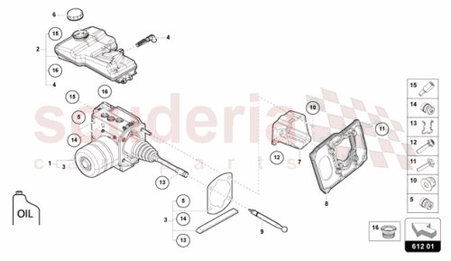 Part Diagram for Lamborghini 47B612162