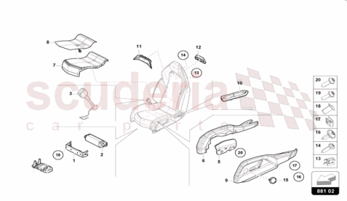 Part Diagram for Lamborghini 47B881110B