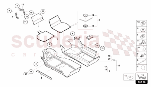 Part Diagram for Lamborghini 47A864782