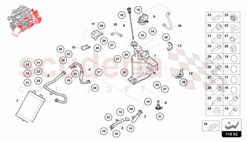 Part Diagram for Lamborghini 0PB115099B