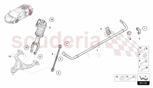 Part Diagram for Lamborghini 47B511409B