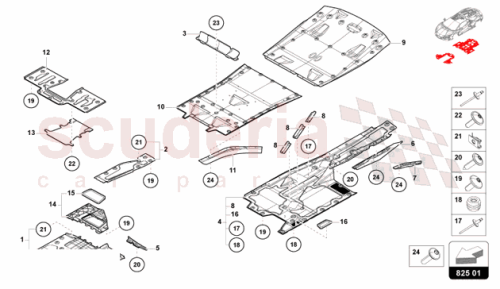 Part Diagram for Lamborghini 47B825189