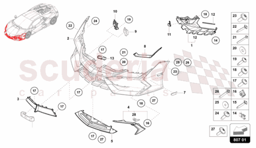 Part Diagram for Lamborghini 47B807059D