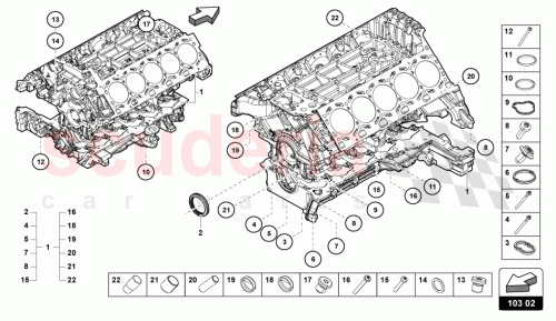 Part Diagram for Lamborghini 07L103051F