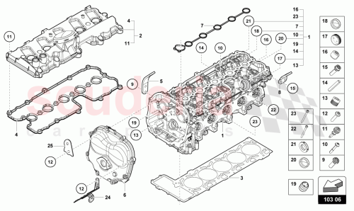 Part Diagram for Lamborghini 07L103063BL