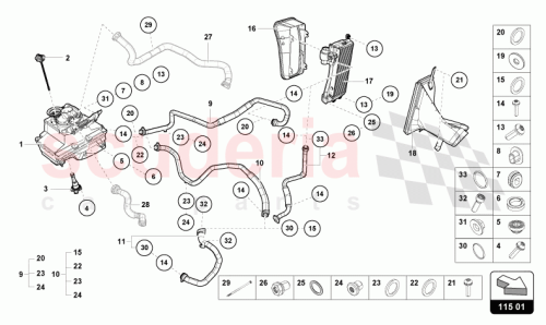 Part Diagram for Lamborghini 4T0198421