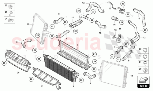 Part Diagram for Lamborghini 4T0121334F