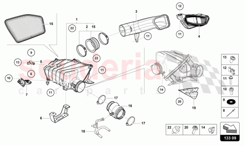 Part Diagram for Lamborghini 4T0129047