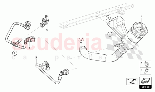 Part Diagram for Lamborghini 4M0201733C