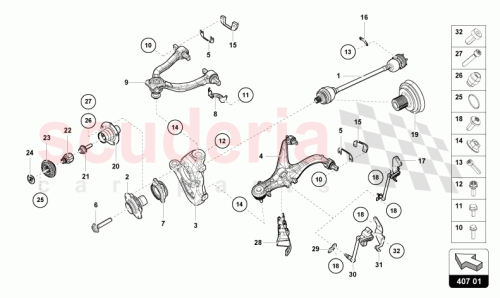 Part Diagram for Lamborghini 4T0407245E