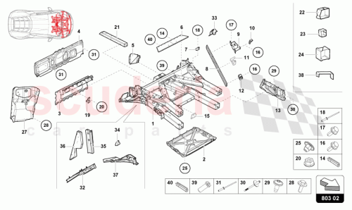 Part Diagram for Lamborghini 4S0804360E