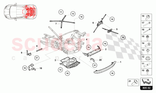 Part Diagram for Lamborghini 4T0813996