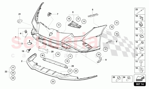 Part Diagram for Lamborghini 4T0807462