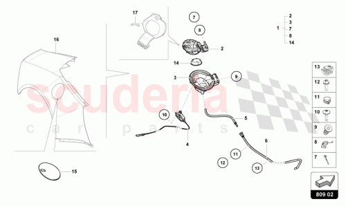 Part Diagram for Lamborghini 4T7809906C