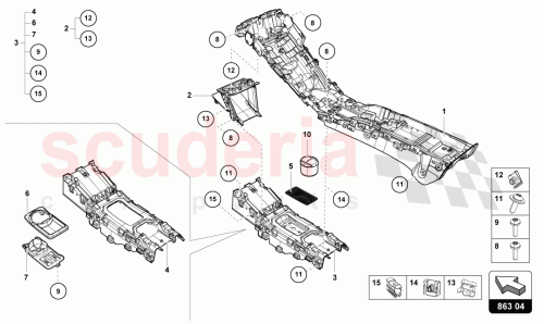 Part Diagram for Lamborghini 4T0857951A
