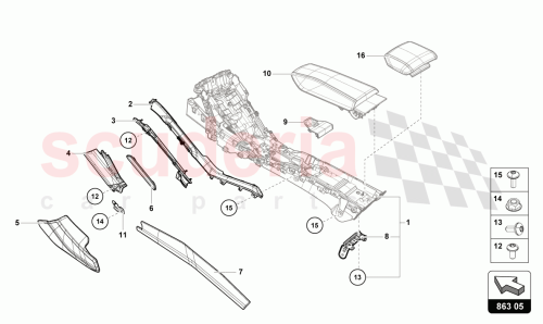 Part Diagram for Lamborghini 4T3863488