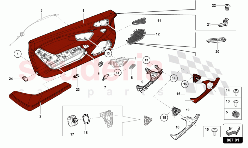 Part Diagram for Lamborghini 4T0867165FXZ0