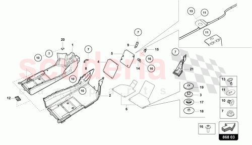 Part Diagram for Lamborghini 4T2863367B