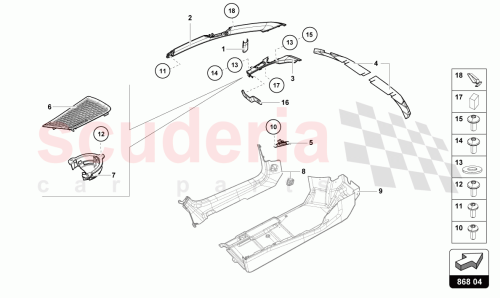 Part Diagram for Lamborghini 4T7867233A