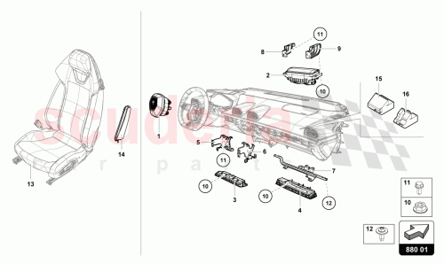 Part Diagram for Lamborghini 4T2880619