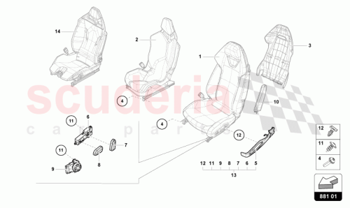 Part Diagram for Lamborghini 4T7898039