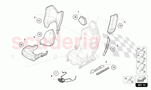 Part Diagram for Lamborghini 4T0881107