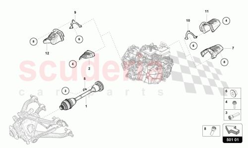 Part Diagram for Lamborghini 4T3501203