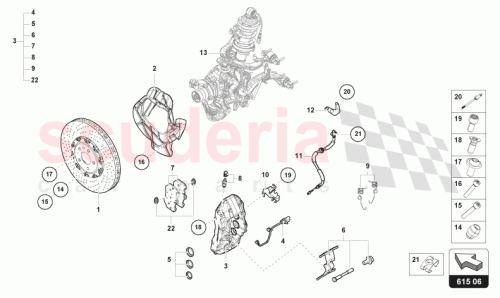 Part Diagram for Lamborghini 4T3615311A