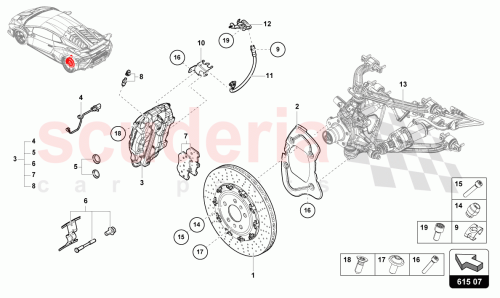 Part Diagram for Lamborghini 4T3698451