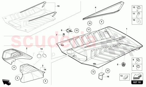 Part Diagram for Lamborghini 4T3815165D