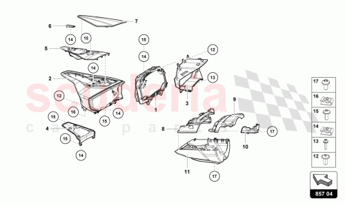 Part Diagram for Lamborghini 4T0858291B
