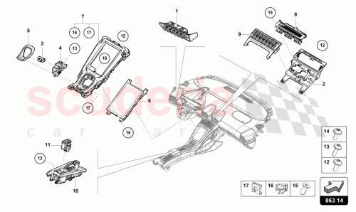Part Diagram for Lamborghini 4T3941531C