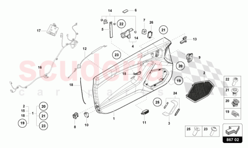 Part Diagram for Lamborghini 4T3867008B