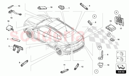 Part Diagram for Lamborghini 4N0035720