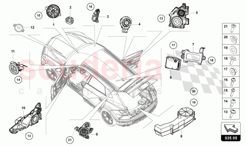 Part Diagram for Lamborghini 4M8035621A