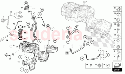 Part Diagram for Lamborghini 4ML201550F