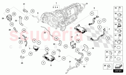 Part Diagram for Lamborghini 4N0317817AF