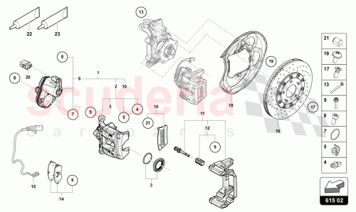 Part Diagram for Lamborghini 4M0698451BK