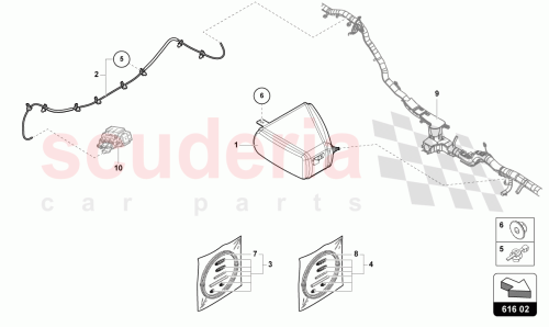Part Diagram for Lamborghini 4M0616203F