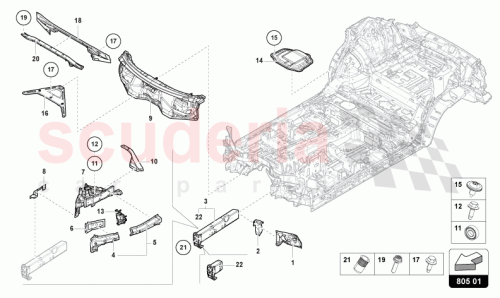 Part Diagram for Lamborghini 4ML805431A