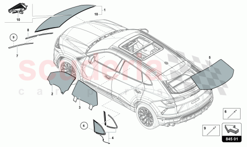 Part Diagram for Lamborghini 4ML845099S0P0