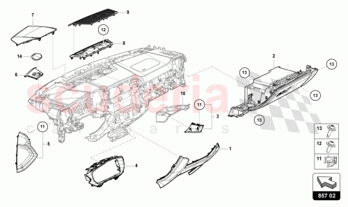 Part Diagram for Lamborghini 4ML857115CWJ7