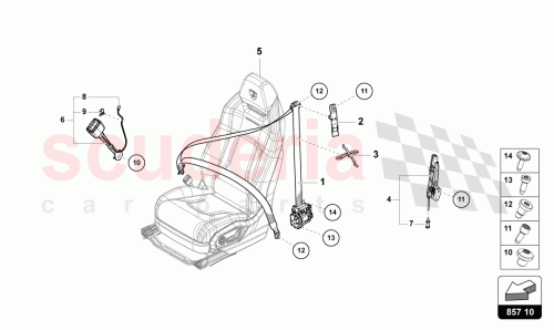 Part Diagram for Lamborghini 4M8857706HDX8
