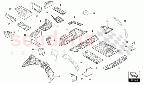 Part Diagram for Lamborghini 8W0863501
