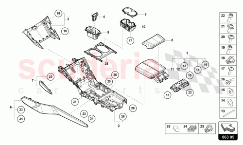 Part Diagram for Lamborghini 4ML864207D