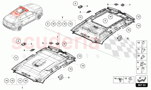 Part Diagram for Lamborghini 4ML8617364PK