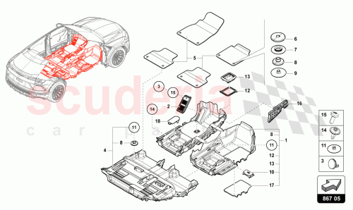Part Diagram for Lamborghini 4ML863103AA