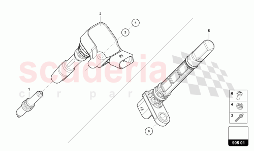 Part Diagram for Lamborghini 06H905110P
