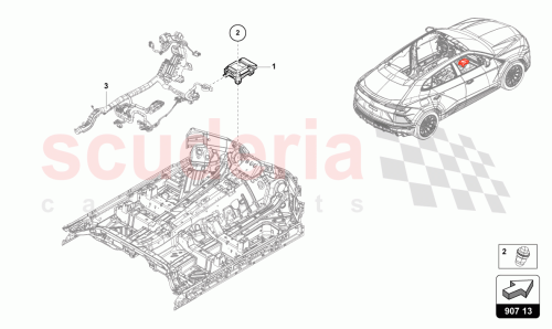 Part Diagram for Lamborghini 4M8907777CC